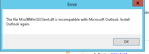 Outlook Crash Error