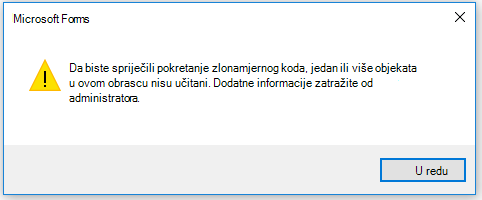 Pogreška u programu Outlook