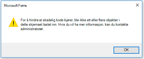 Feil i Outlook