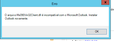 Falha do Outlook