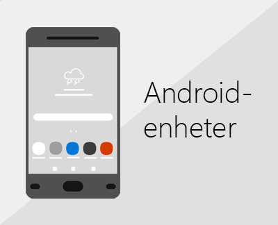 Klicka för att konfigurera Office och e-post på mobila Android-enheter